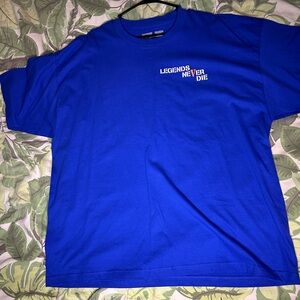 Vlone legends never die blue tee xxl new